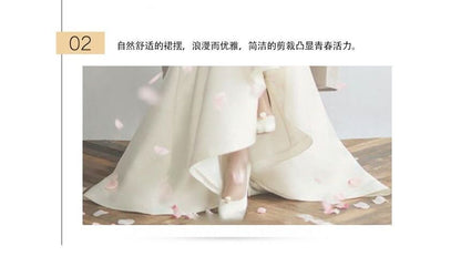 3/4-Sleeve Square-Neck Bodycon Wedding Gown