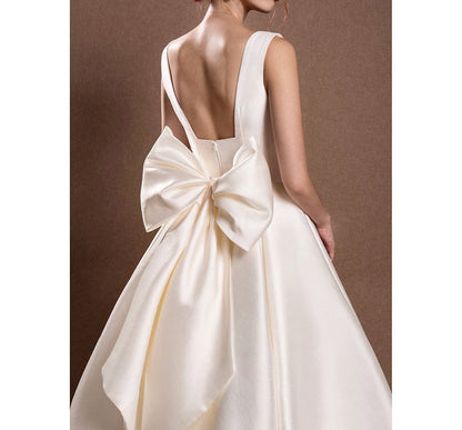 Wide Strap Square-Neck A-Line Evening Gown (Various Designs)