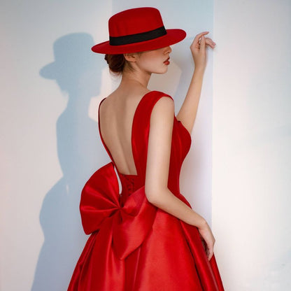 Wide Strap Square-Neck A-Line Evening Gown (Various Designs)