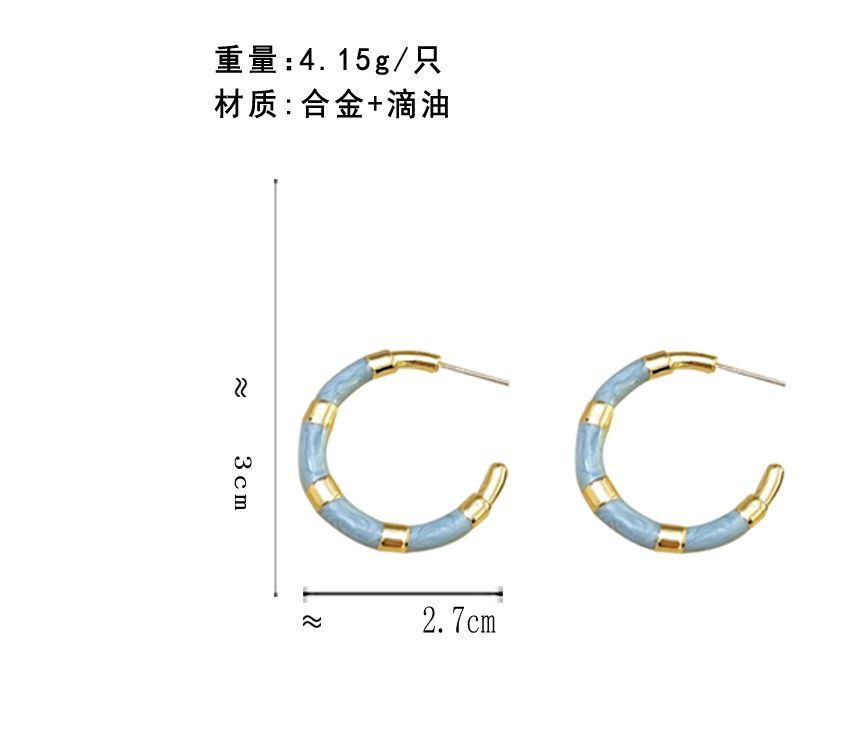 Color Block Hoop Earring