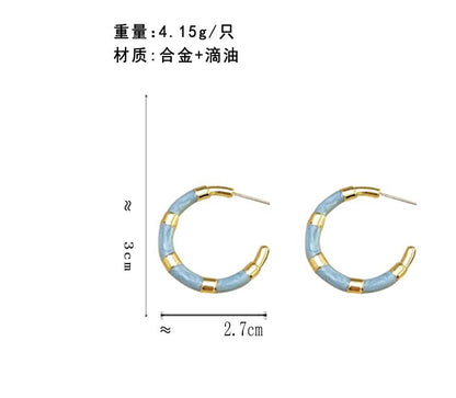 Color Block Hoop Earring