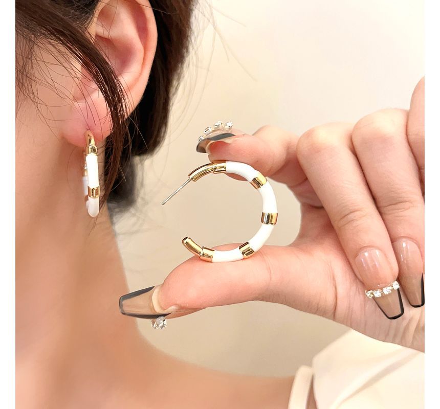Color Block Hoop Earring