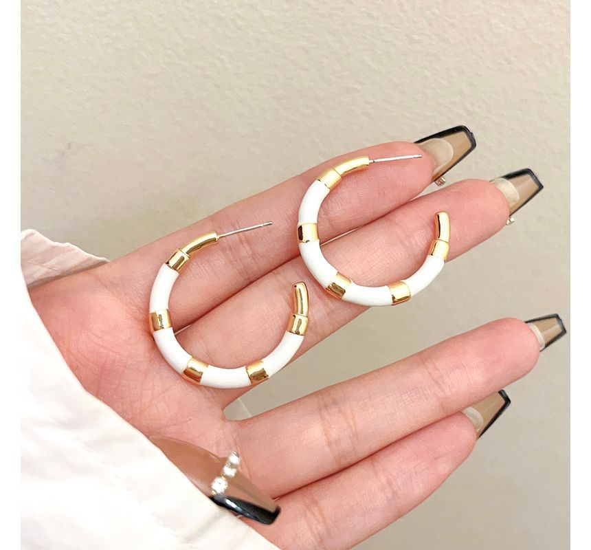 Color Block Hoop Earring