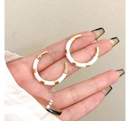Color Block Hoop Earring