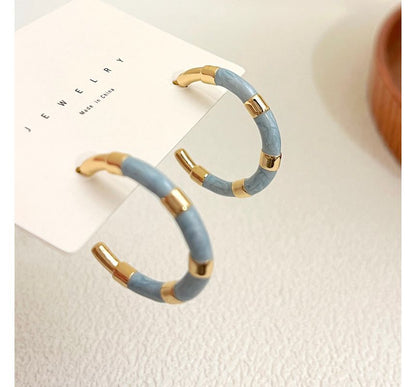 Color Block Hoop Earring
