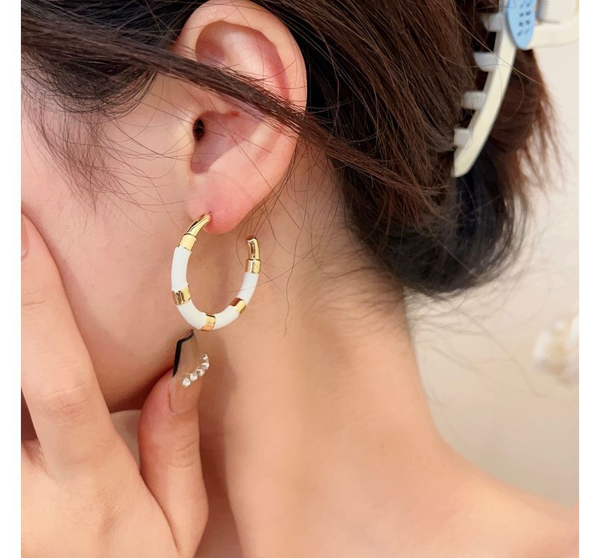 Color Block Hoop Earring