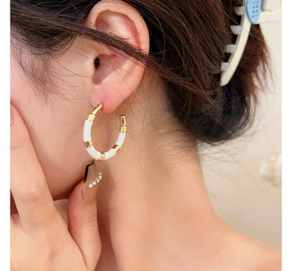 Color Block Hoop Earring