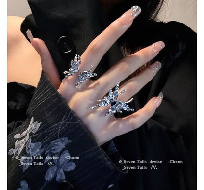 Butterfly Alloy Open Ring (various designs) / Set
