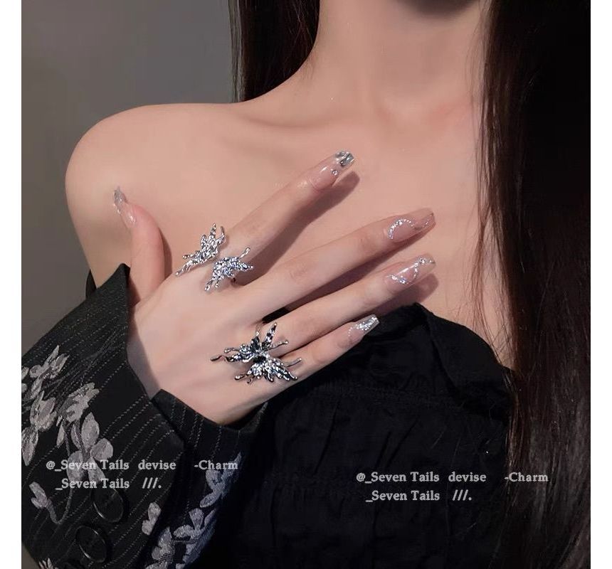 Butterfly Alloy Open Ring (various designs) / Set