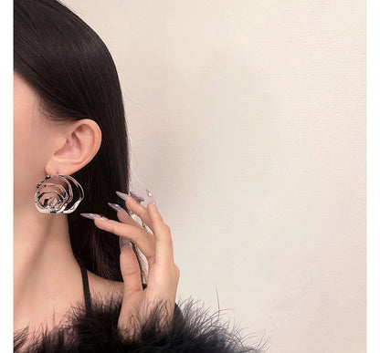 Earring Rose Alloy