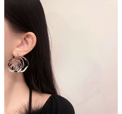 Earring Rose Alloy