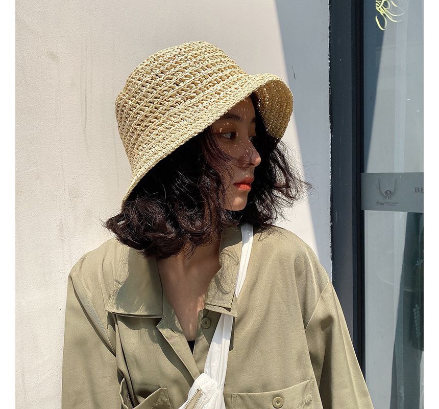 Straw Bucket Hat