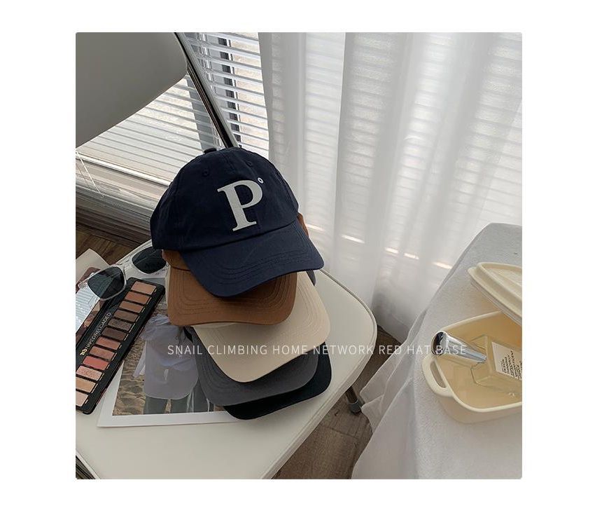 Lettering Embroidered Baseball Cap