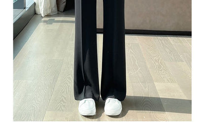 High Rise Plain Flared Pants (Various Designs)