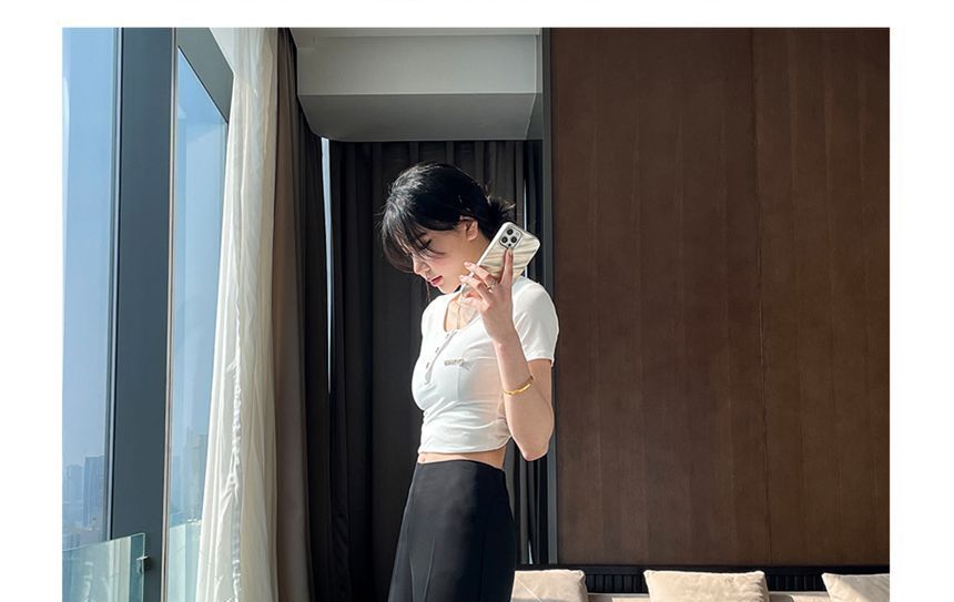 High Rise Plain Flared Pants (Various Designs)