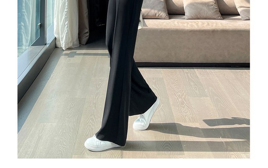 High Rise Plain Flared Pants (Various Designs)