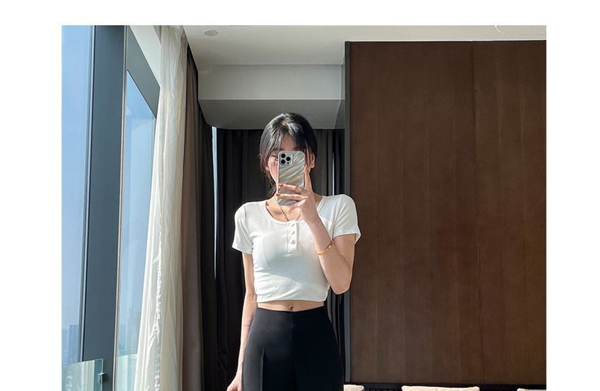 High Rise Plain Flared Pants (Various Designs)