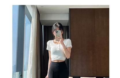 High Rise Plain Flared Pants (Various Designs)