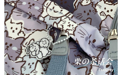 Cat Print Backpack / Bag Charm / Pin / Set