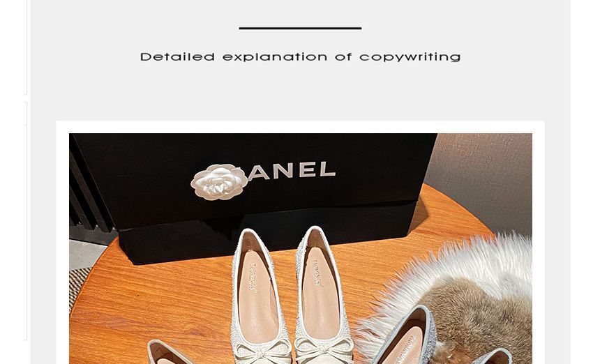 Pointed Cap Toe Bow Flats