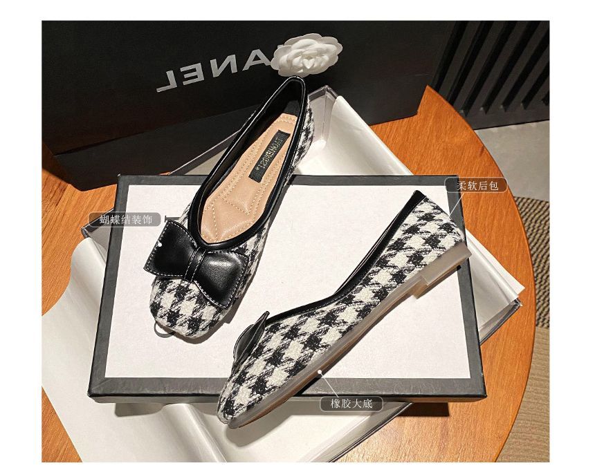 Houdnstooth Bow Flats