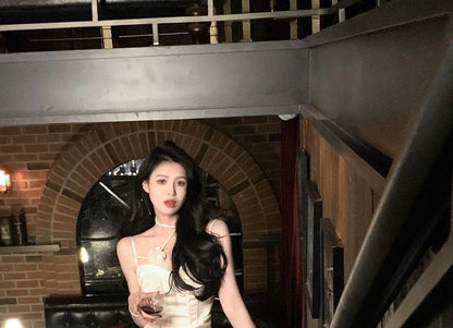 Scoop Mermaid Spaghetti Dress Gown Neck Plain Evening Strap