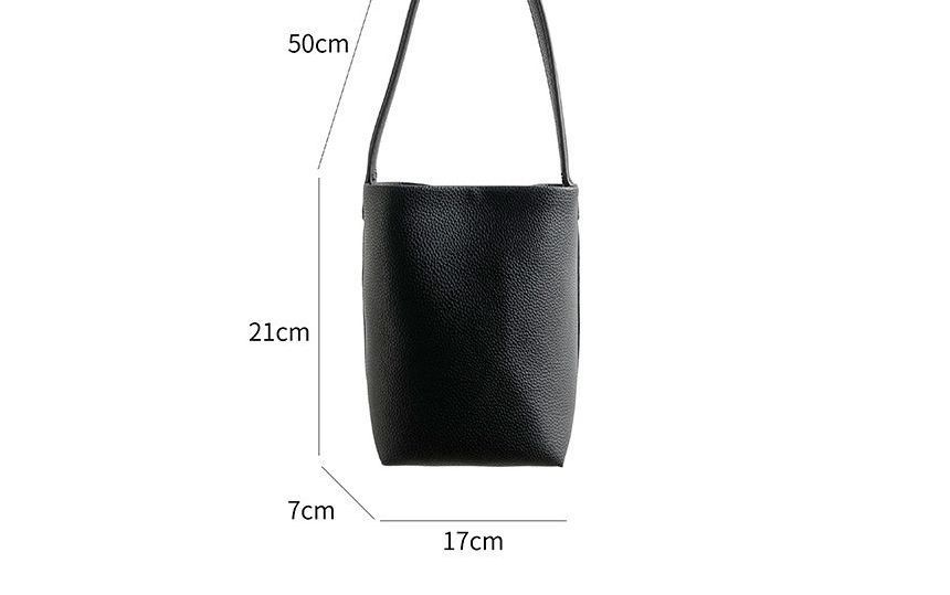 Faux Leather Bucket Bag