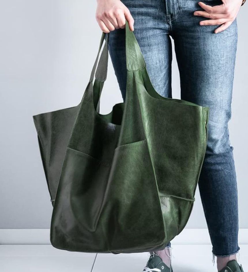 Faux Leather Tote Bag