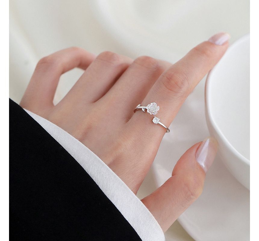 Rose Alloy Open Ring