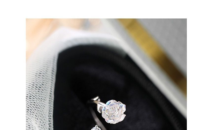 Rose Alloy Open Ring