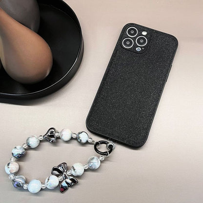 Bow Faux Pearl Chain Phone Case