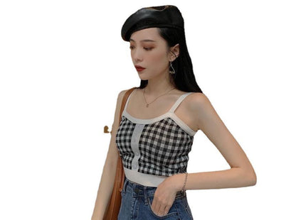 Plaid Cami Top