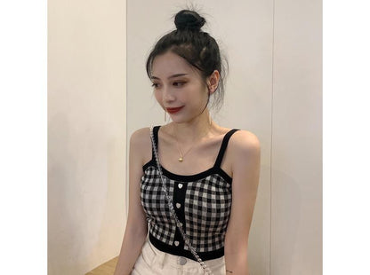 Plaid Cami Top