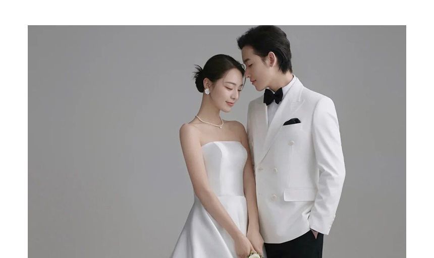 Strapless A-Line Plain Gown Wedding