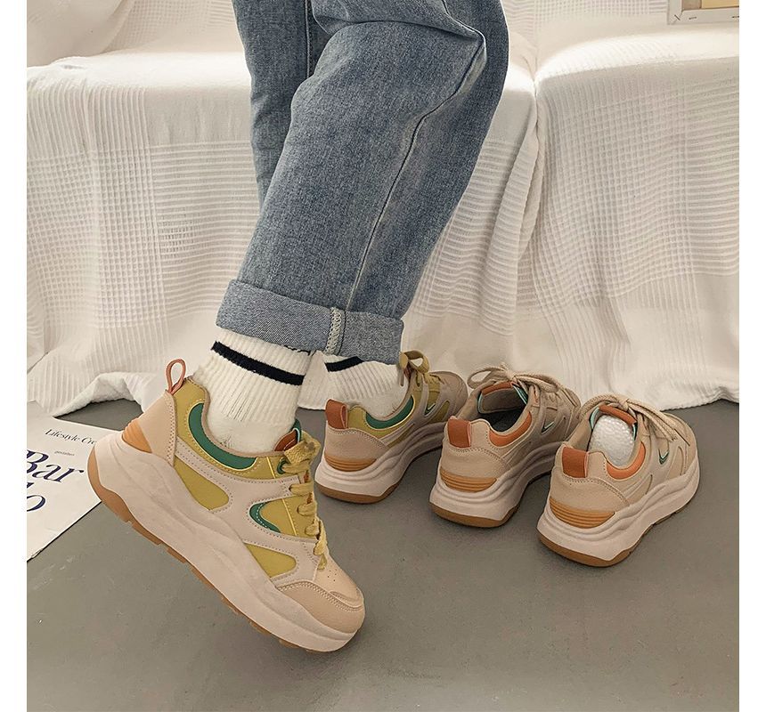 Color Block Platform Sneakers