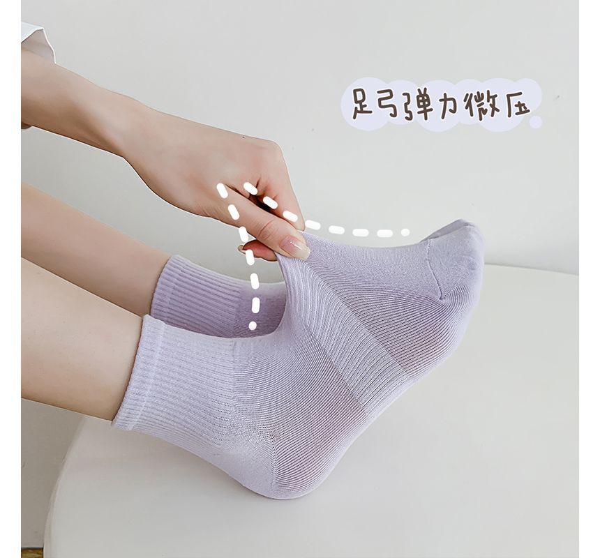 Set of 3 Pairs: Plain Ribbed Socks