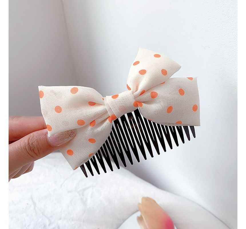 Bow Fabric Hair Comb