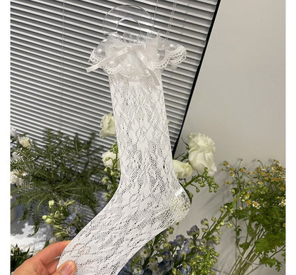 Mesh Trim Lace Socks