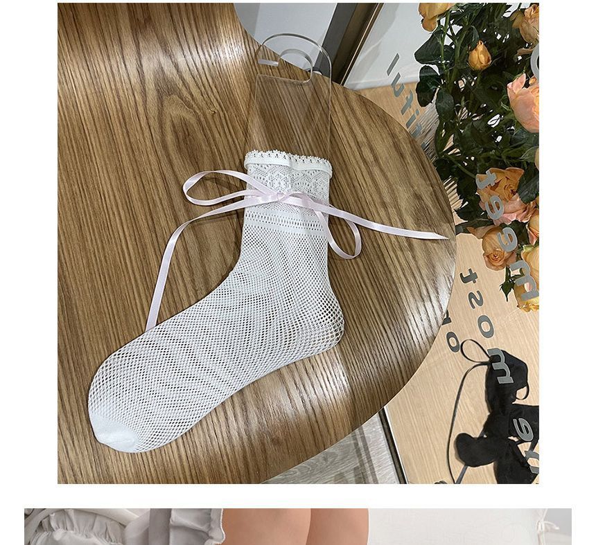 Bow Balletcore Lace Socks