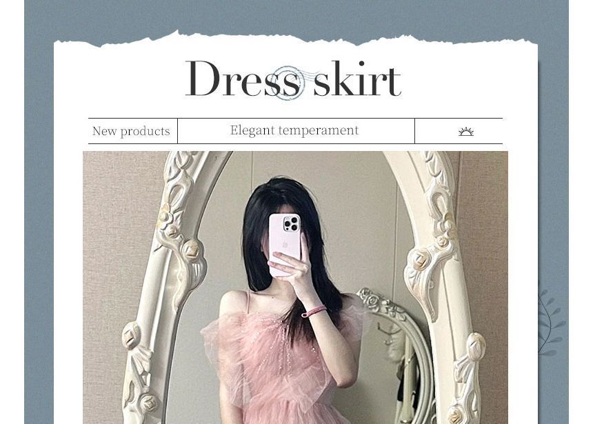 Strap Gown Spaghetti Panel Evening Plain Mesh A-Line Bow