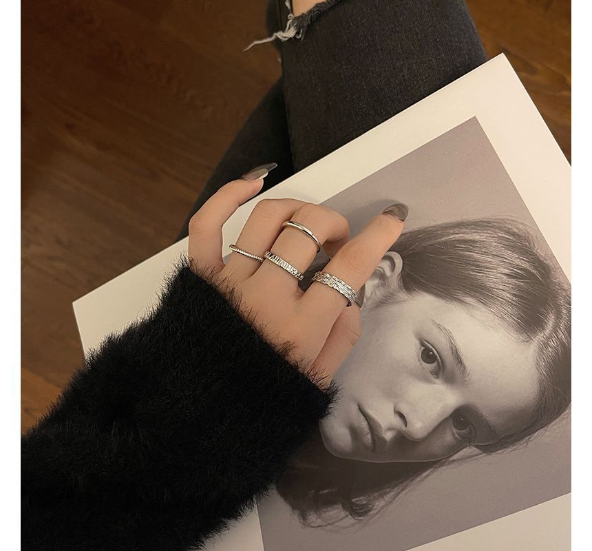 Ring Open 4: of (various Alloy designs) Set