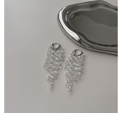 Earring Crystal Fringed Faux Alloy