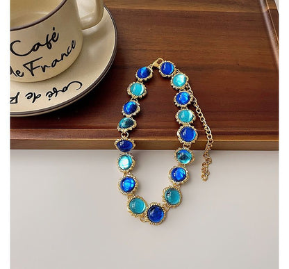 Choker Alloy Faux Gemstone