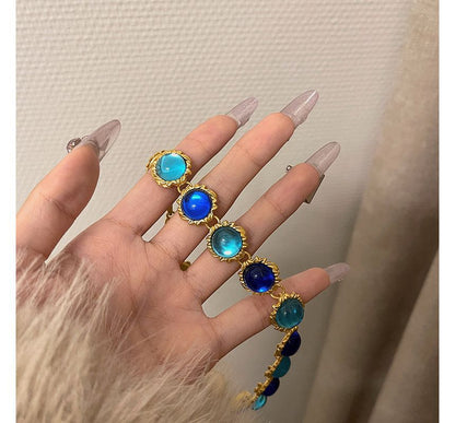 Choker Alloy Faux Gemstone