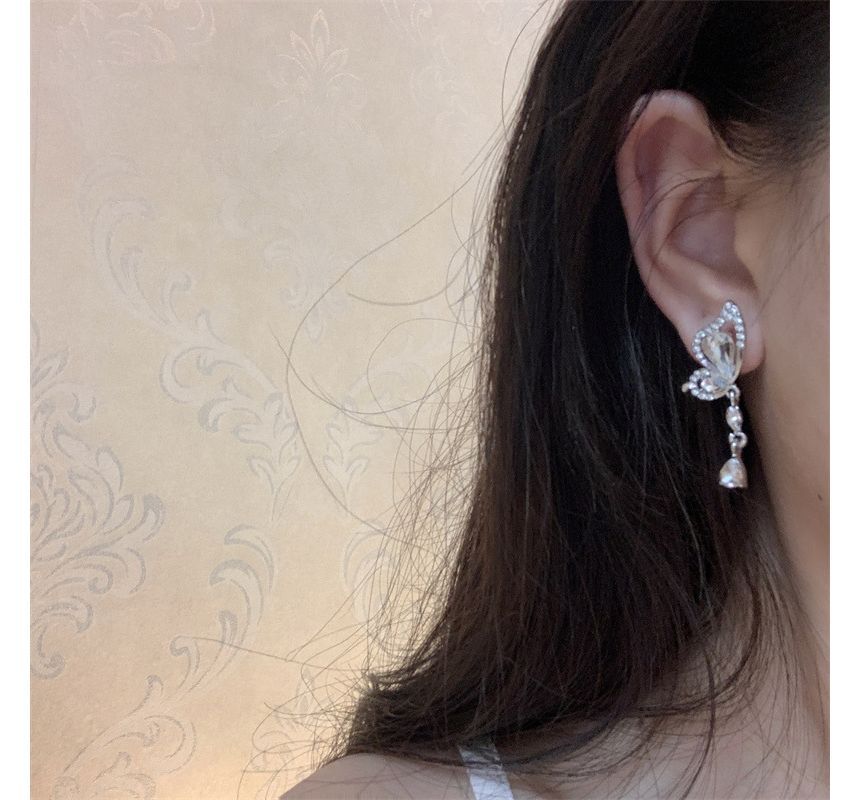 Butterfly Dangle Asymmetrical Earring Alloy