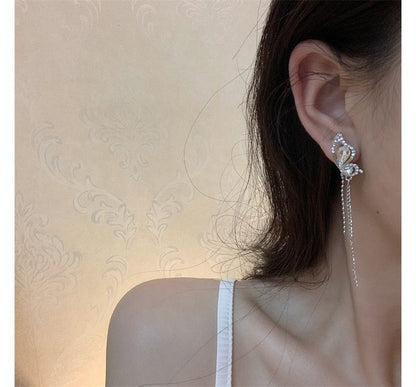 Butterfly Dangle Asymmetrical Earring Alloy
