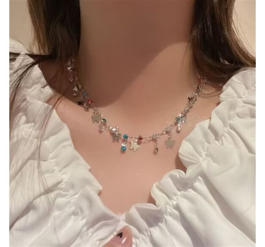 Choker Butterfly Alloy Rhinestone