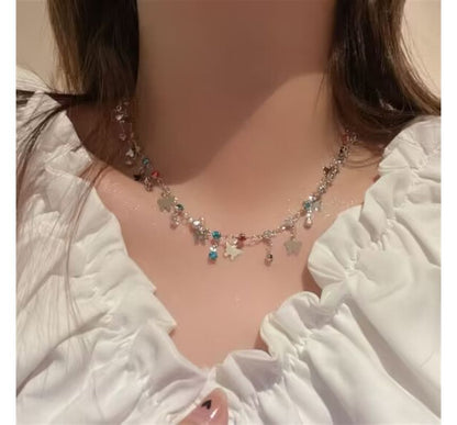 Choker Butterfly Alloy Rhinestone