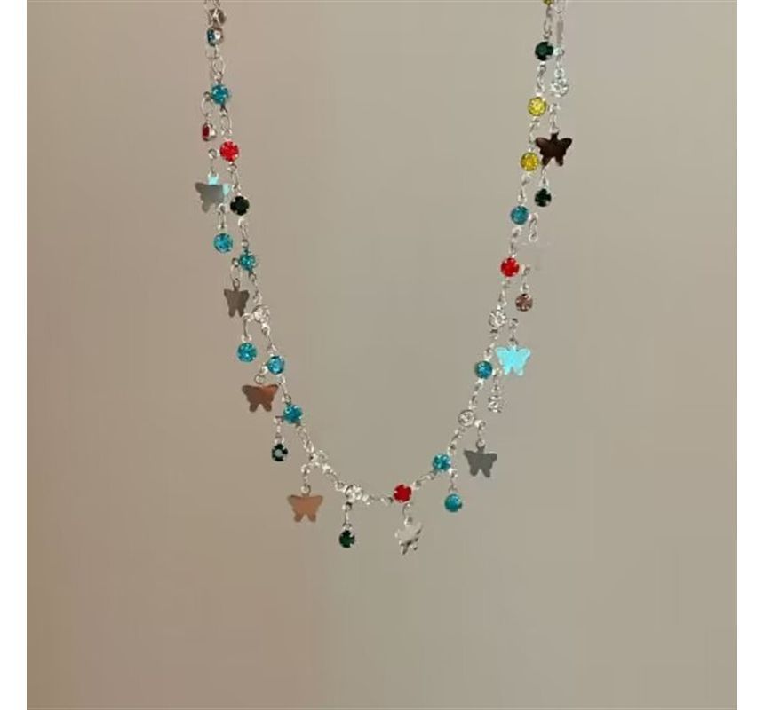 Choker Butterfly Alloy Rhinestone