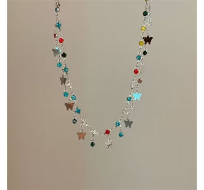 Choker Butterfly Alloy Rhinestone